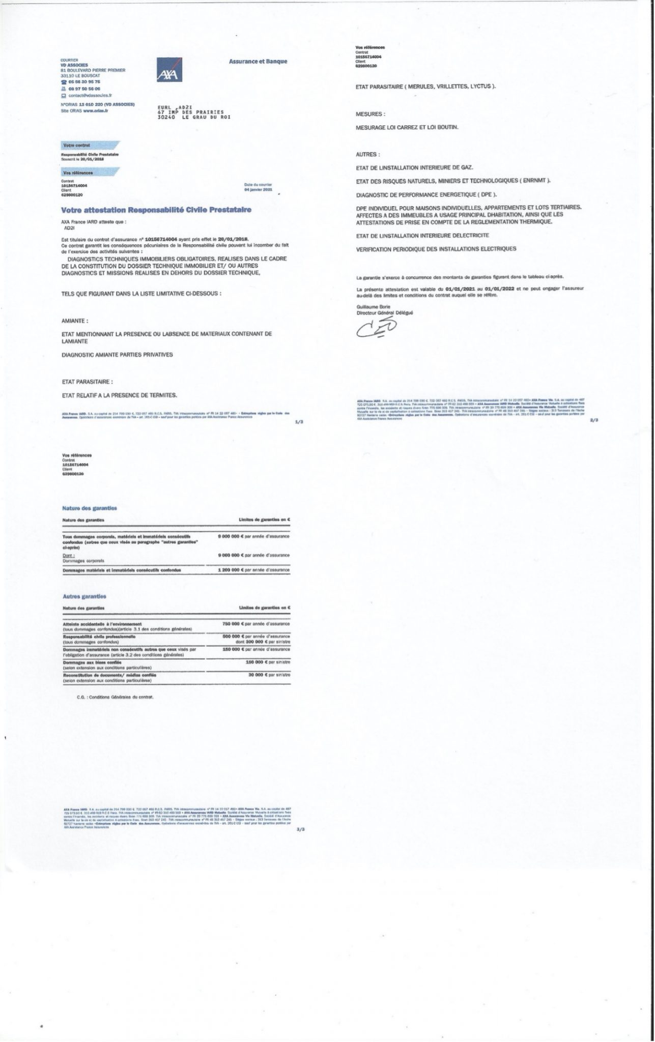 Conditions Generales Assurance Habitation Axa 2021 Pdf